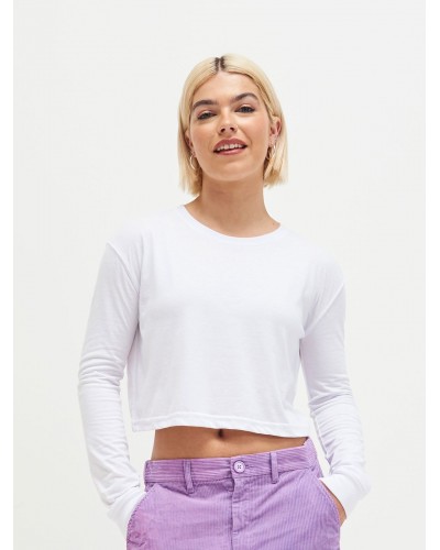 WOMENâS LONG SLEEVED CROPPED T JT016