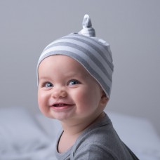 BABY STRIPY ONE KNOT HAT 100%C