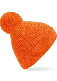 ENGINEERED KNIT RIBBED POM POM BEANIE B382