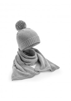 KNITTED SCARF AND BEANIE GIFT SET B401