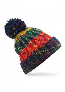CORKSCREW POM POM BEANIE B486