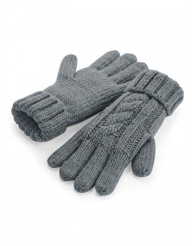 CABLE KNIT MELANGE GLOVES B497