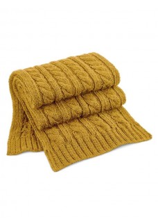CABLE KNIT MELANGE SCARF B499