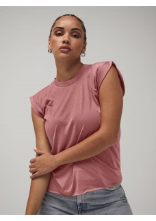 WOMENS FLOWY MUSCLE TEE WITH ROLLED CUFF BE8804