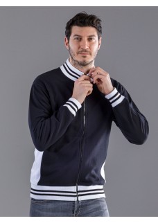 SWEAT FULL ZIP BICOLOR MI807