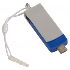 CHIAVETTA USB 4 GB A ROTAZIONE, CON DOPPIO CONTATTO 14438