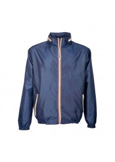 GIACCA IMPERMEABILE IN POLIESTERE CON CAPPUCCIO A SCOMPARSA, 2 TASCHE FRONTALI, RICHI 15001