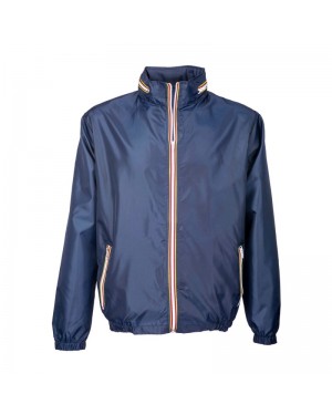 GIACCA IMPERMEABILE IN POLIESTERE CON CAPPUCCIO A SCOMPARSA, 2 TASCHE FRONTALI, RICHI 15001