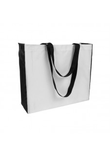 SHOPPER CON SOFFIETTO COLORATO IN POLIESTERE 210D RESISTENTE AL CALORE CON LIEVI MACCHIE 17116B