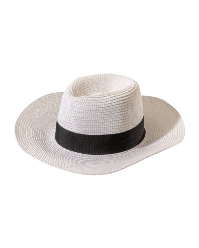 CAPPELLO IN PAGLIA DI CARTA CON FASCIA ELASTICA 3 CM APPLICABILE E PERSONALIZZABILE 23302