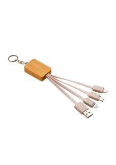 CAVO ALIMENTAZIONE USB-TYPE C/LIGHTING/MICRO USB CON PORTACHIAVI 23411