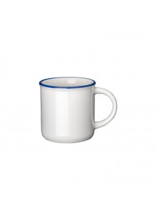 TAZZA VINTAGE IN CERAMICA DA 240 ML CON RIVESTIMENTO  PER SUBLIMAZIONE. E BORDO COLORATO 23418S