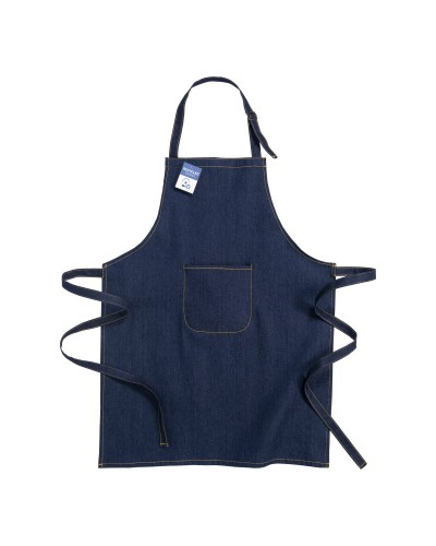 GREMBIULE IN TESSUTO DENIM RICICICLATO CON TASCA FRONTALE 23425