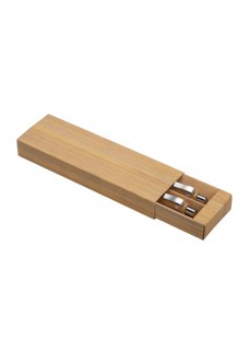 SET DI DUE PENNE A SCATTO IN BAMBOO, DI CUI UNA CON GOMMINO PER TOUCH SCREEN 23803