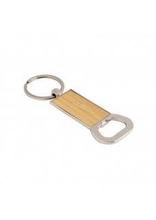 PORTACHIAVI IN METALLO E BAMBU CON APRIBOTTIGLIE 23901