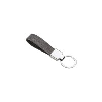 PORTACHIAVI IN R-PET CON PLACCHETTA IN METALLO CROMATO 23904