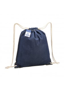 ZAINO IN COTONE DENIM RICICLATO CON CHIUSURA A STROZZO E ANGOLI RINFORZATI 24102