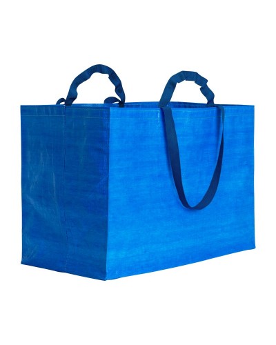SHOPPER MAXI IN POLIPROPILENE RICICLATO CON MANICI DOPPI A NASTRO (CORTI E LUNGHI) 24109
