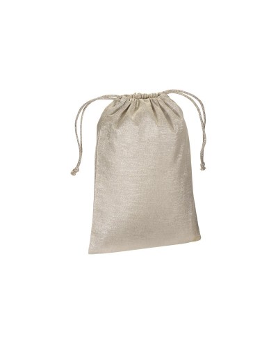 SACCHETTO REGALO IN POLICOTONE BRILLANTE 90 G/M2 CON CHIUSURA A STROZZO 24126