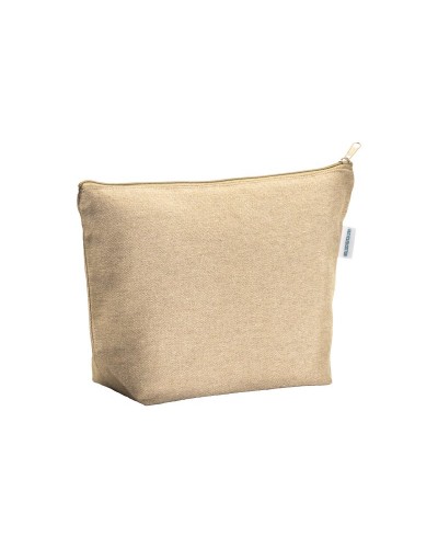 BEAUTY CASE IN COTONE RICICLATO 280 G/M2 CON CERNIERA E SOFFIETTO ALLA BASE 24132