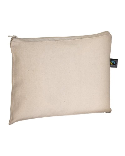 BEAUTY CASE IN COTONE FAIRTRADE ? 180 G/M2 CON CHIUSURA CON ZIP 24137