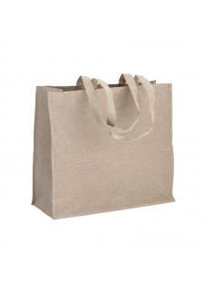 SHOPPER IN COTONE RICICLATO 120 G/M2 CON INTERNO LAMINATO IN PP 24139