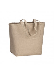 SHOPPER IN COTONE RICICLATO 120 G/M2 CON INTERNO LAMINATO IN PP 24140