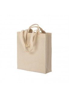 SHOPPER CON SOFFIETTO IN COTONE  220 G/M2, CON DOPPI MANICI 24150
