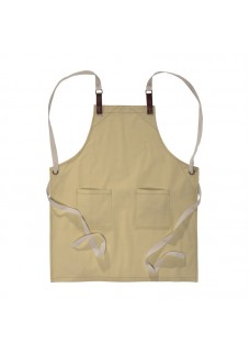 GREMBIULE DA CUCINA  IN COTONE 280 G/M2 CON 2 TASCHE FRONTALI, CINGHIE IN PU REGOLABILI. 24402