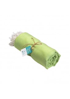 TELO MARE/PAREO  IN COTONE RICICLATO  DA 180 GR/M2 CON FRANGE, MISURA 90X170 CM 24410