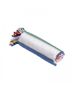 TELO MARE/PAREO  IN COTONE RICICLATO  DA 180 GR/M2 CON FRANGE, MISURA 90X170 CM 24413