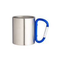 TAZZA IN ACCIAIO CON MANICO IN ALLUMINIO A MOSCHETTONE, 200 ML 24441