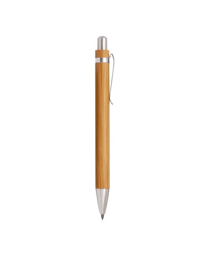 PENNA IN BAMBù SENZA INCHIOSTRO, CON CLIP IN METALLO 24804