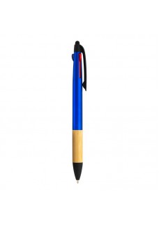 PENNA A SCATTO IN PLASTICA CON 3 REFILL, CON GOMMINO PER TOUCH SCREEN, IMPUGNATURA IN BAMB 24813