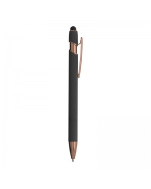 PENNA A SCATTO IN ALLUMINIO GOMMATO CON GOMMINO PER TOUCH SCREEN 24814