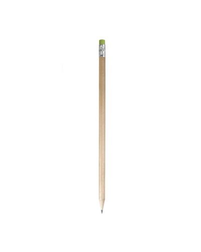 MATITA HB IN LEGNO NATURALE CON MINA IN GRAFITE, CON GOMMINO COLORATO 24815