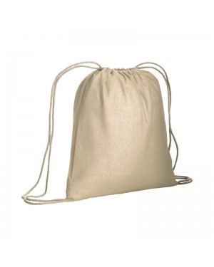 ZAINETTO IN COTONE DA 120 G/M2, CON CHIUSURA A STROZZO.  CERTIFICATO OEKO-TEX. 2510122