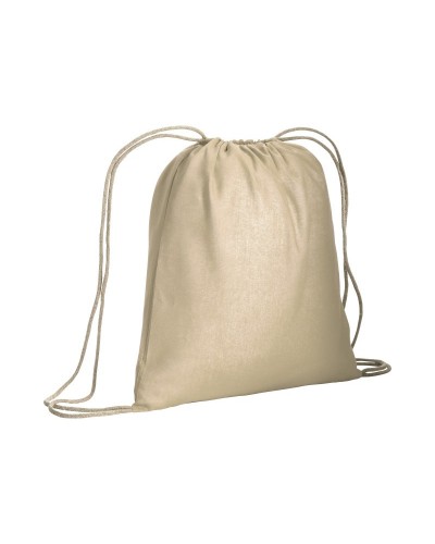 ZAINETTO IN COTONE DA 120 G/M2, CON CHIUSURA A STROZZO.  CERTIFICATO OEKO-TEX. 2510122
