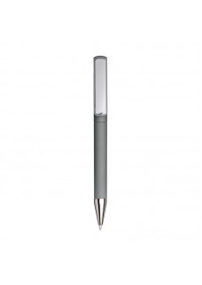 PENNA TWIST IN PLASTICA GOMMATA. CLIP IDONEA A STAMPA LASER TONO SU TONO 25803