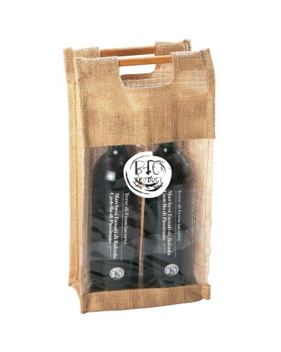 SHOPPER PER 2 BOTTIGLIE IN JUTA 00568