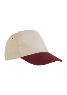 CAP COTONE C/VELCRO ECRU/VERDE 00628