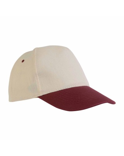 CAP COTONE C/VELCRO ECRU/VERDE 00628