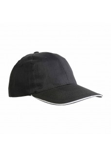 CAPPELLINO T/C  VISIERA "SANDWICH" NERO 04003