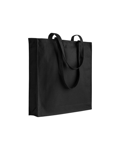 SHOPPER CON SOFFIETTO IN COTONE 220 G/M2 A TRAMA DIFFERENTE RISPETTO ALLO STANDARD