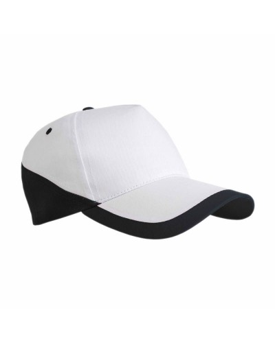 CAP COTONE 5 PANNELLI BIANCO + COLORATO 07307