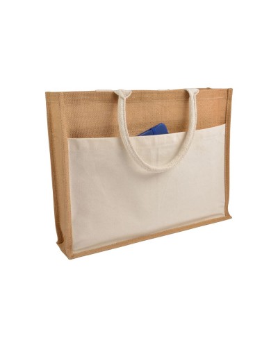 SHOPPER JUTA CON PVC INTERNO E CON TASCA 0915022