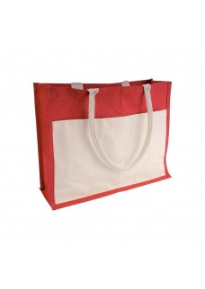 SHOPPER JUTA CON PVC INTERNO E CON TASCA 09150