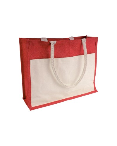 SHOPPER JUTA CON PVC INTERNO E CON TASCA 09150