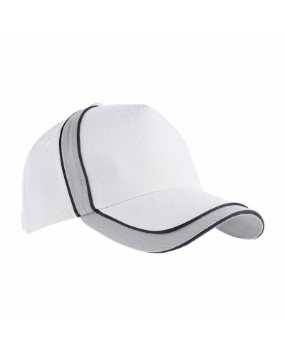 CAP COTONE 5 PAN. BIANCO C/PART.COLORATI 09303