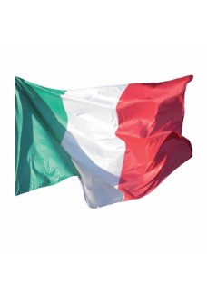 BANDIERA ITALIANA IN POLIESTERE CON PASSANTE PER L'ASTA E 2 ASOLE PER ESSERE APPESA 12465